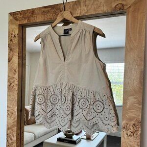 Gap Peplum Eyelet Top